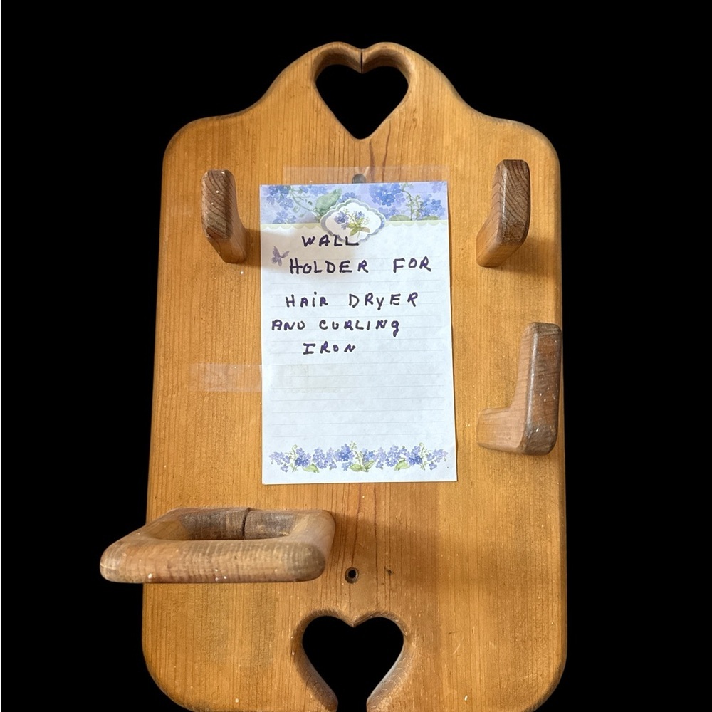 Rustic Heart Wooden Wall Organizer